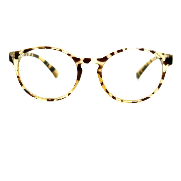 Zenni eyeglasses Frames Brown Tan Print Full rim H18640 - Picture 1 of 8